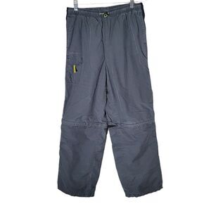 Vintage APCO Pants Men's Size Medium Gray Blue Convertible Zip Off Y2K Outdoor